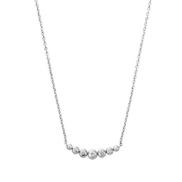 New Authentic MK silver tone crystal necklace - Picture 2 of 5